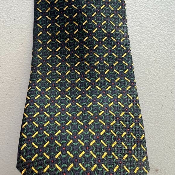 Vintage Burberrys Of London Necktie Men's Designer 100% Pure Silk Geometric - Picture 4 of 10